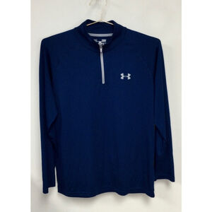 Men's Under Armour Pullover Long Sleeve Shirt Size S Blue